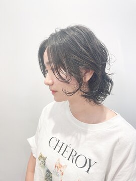 モリオフロムロンドン 松戸店(Morio from London) 【松戸 藤原】秋冬黒髪ウルフ　ニュアンスパーマ