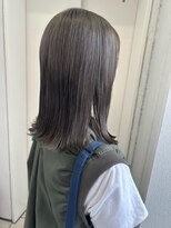 ヘアーデザイン リボン(hair design Ribon) オリーブグレージュ&切りっぱなしボブ