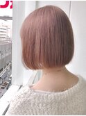 ミニボブ / ピンクベージュ