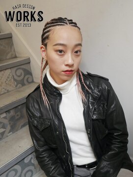 ワークス ヘアデザイン(WORKS HAIR DESIGN) デザインフルコーンロウスタイル