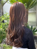 ナカオコアフュール(NAKAO COIFFURE)&nbsp;ミルクティーベージュ　ブリーチなしカラー　巻き髪アレンジ