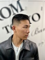 クロム トウキョウ ザ バーバー 新宿(CHROM TOKYO the Barber) 7:3フェード/メンズ/フェード/眉毛