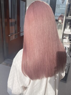 ペレ 栄店(PELE) デザインカラー/レイヤーカット/ウェットヘア/オリーブベージュ