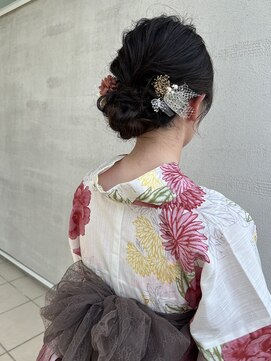 マカロンコワフュールドウシワカマル(macaron coiffure de ushiwakamaru) 浴衣アップ