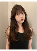 マロンベージュ×ロングレイヤー