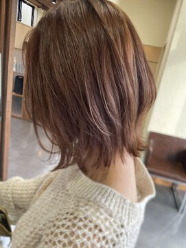 ルシードスタイルアイフラット(LUCIDO STYLE I-FLAT) ミディアムレイヤー×オレンジブラウン