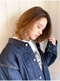 大人可愛い柔らかボブ/ナチュラルな抜け感と透明感カラー