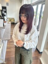 ヘアーワークス ボナ(HAIR WORKS bona.) 顔周りのレイヤーカットで個性をプラス☆ストレートロング