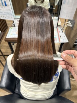ハピネス クローバー 八木店(Happiness CLOVER) 【40代限定】髪質改善ロングスタイル/白髪ぼかし/縮毛矯正
