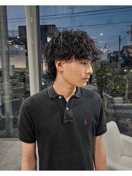 波巻きパーマ/マッシュウルフ