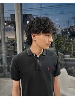 ブランコトレス 鏡島(BLANCO tres) 波巻きパーマ/マッシュウルフ