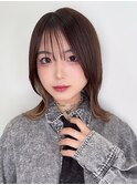 ミディアムレイヤー/イヤリングカラー/ベージュ