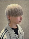 福井/大和田/メンズ/ホワイトシルバー/ダブルカラー/ブリーチ