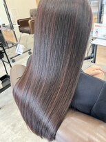 ネウィ 宮崎店(newi)&nbsp;艶感ボルドーブラウン透明感カラー髪質改善ロング美髪