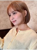 ☆春日☆縮毛矯正ミルクブラウンダウンバングダークパープル123