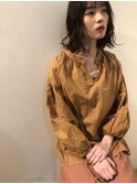 【yu-ma】抜け感大人ミディ ナチュラルブラウン　A/W　19