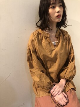 バロンフェム(baLon.fem) 【yu-ma】抜け感大人ミディ ナチュラルブラウン　A/W　19