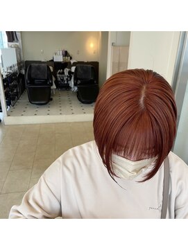 シュシュ(chouchou) オレンジベージュ/オレンジティー/ボブショート