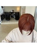 オレンジベージュ/オレンジティー/ボブショート
