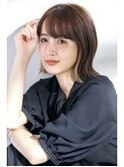 厚めバング 大人ガーリー ミディアムベージュ【LINONA 】