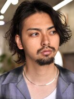 オルト(Altn) 大人の波巻きスパイラルパーマミディアムロングメンズカットヘア