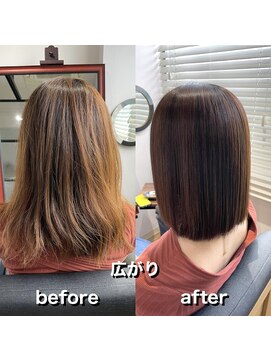 マイル(mile) 【mileマイル】美髪ストレートのビフォーアフター