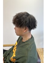 アメラボ 平針店(AmeLab) 【緩めツイストスパイラルパーマ】マッシュ 刈り上げ 黒髪