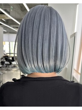 リノート バイ エゴル 名古屋(LINOET by ENGOL) 保存必須【海外風ハイトーンボブ】ブルー&ブルー