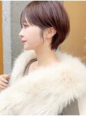 流し前髪小顔つや髪顔まわり簡単スタイリングショートボブヘア