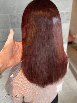 ジル アンク(Jill ankh) 《Jillankh 姫路駅前》ピンクパープル 艶髪 セミロング