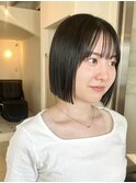 ラインボブ×透明感カラー