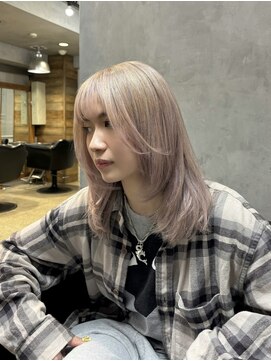 ジーナ(XENA) 髪型別ヘアスタイル特集　ピンクベージュ