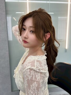 ボタン テンジン(VOTAN tenjin) 【木串楽人】顔周りカット/流し前髪/長め前髪/マロンベージュ