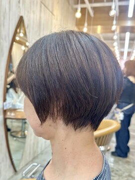 ロンドアジュール 横浜(Lond azur) くびれヘア/アプリコットオレンジ/ハイライトカラー/ボブ/横浜