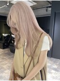 くびれヘア/アプリコットオレンジ/夏のヘアアレンジ/梅田