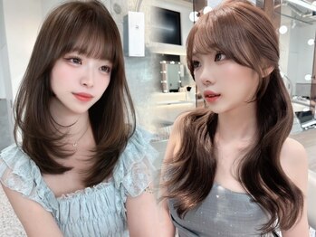 ロンド マーレ 天神大名店(Lond mare)の写真/Londが創る韓国風顔まわりカット*髪質や骨格を計算したレイヤーカットで小顔見せ[天神大名/レイヤーカット]