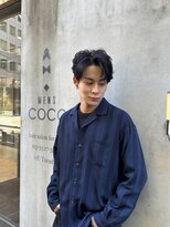 メンズココ メンズパーマ 韓国ヘア 日本橋店(MENS COCO)&nbsp;フェザーパーマメンズセンターパート