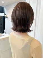 キャアリー(Caary)&nbsp;福山人気切りっぱなしボブ外ハネマロンベージュ艶ダメージレス