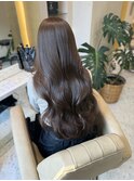 ブリーチなしダブルカラー/透明感カラー/グレージュ/髪質改善