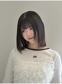 透明感溢れる！！オリーブベージュ×タッセルボブ