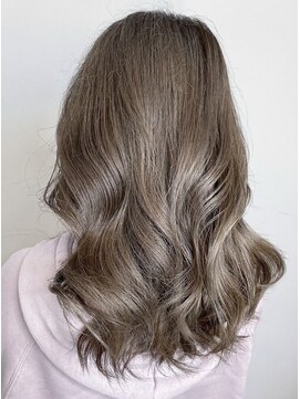 アンジュール(UNJOUR.) 髪質改善透明感カラーショコラグレージュ×くびれ巻きロング