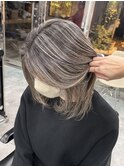 【ハイライト】ベージュハイライトバレイヤージュ