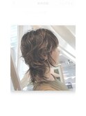 無造作ヘア ゆるふわパーマ マッシュウルフ