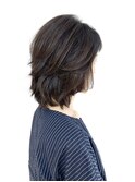 40代50代★レイヤーカット 肩ライン前上がりロブヘアー