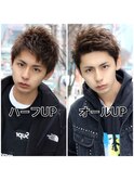 アレンジOK メンズカット ヘッドスパ 眉カット ソフトモヒカン