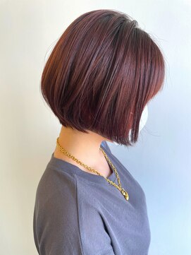 フェーディン(fa/din) チェリーレッドショートボブ