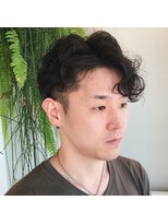 アクセヘアー 町田(acce hair)&nbsp;アップバングのメンズパーマスタイル
