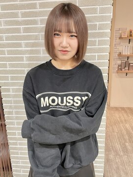 ニューヨークニューヨーク 三宮店(NYNY) ミルクティーベージュ×ボブ