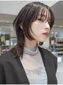 魅力倍増カール シアーカラー ショート 姫カット ダークアッシュ