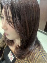 インセンス 用賀店(insence) レイヤー/ワンカール/ボルドー/センター分け